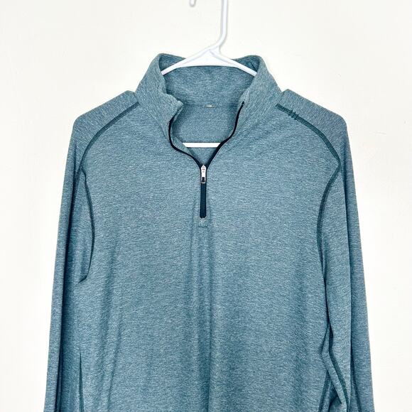 Lululemon Surge Warm 1/2 Zip Pullover Heathered Defender - Picture 3 of 5